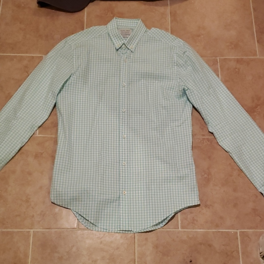 Zara Mens Slim Fit Dress Shirt - Picture 1 of 2